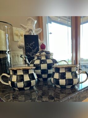 Mackenzie Childs Tea Set - Courtly Check